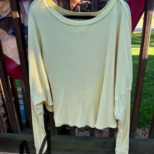 We The Free Green Oversized Crop Hoodie